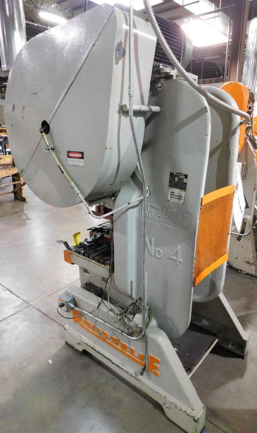 40 Ton ROUSSELLE OBI Press, 3 Str, 12 SH, 3-1/2 Adj, 16 x 26 Bed, 105 SPM