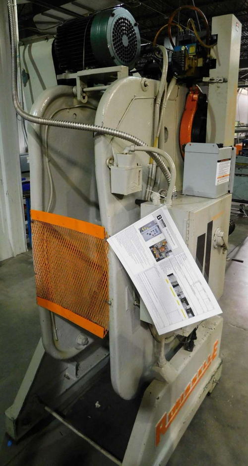 40 Ton ROUSSELLE OBI Press, 3 Str, 12 SH, 3-1/2 Adj, 16 x 26 Bed, 105 SPM