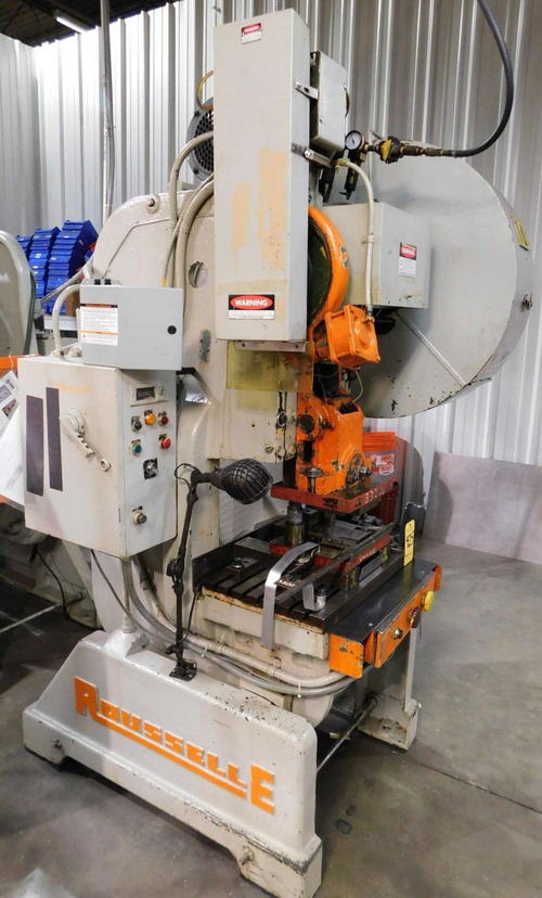 40 Ton ROUSSELLE OBI Press, 3 Str, 12 SH, 3-1/2 Adj, 16 x 26 Bed, 105 SPM