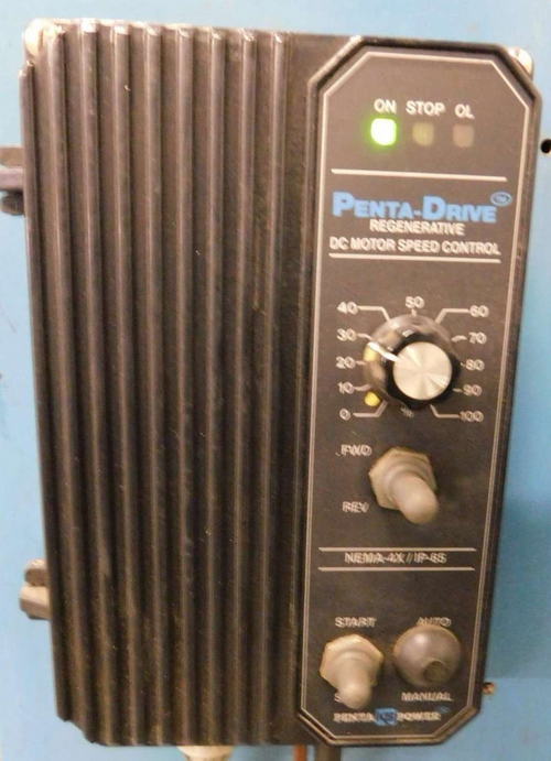 4,000 Lb DURANT Motorized Uncoiler, 15 to 20 ID, 64 OD, 32 Width, Loop Ctr