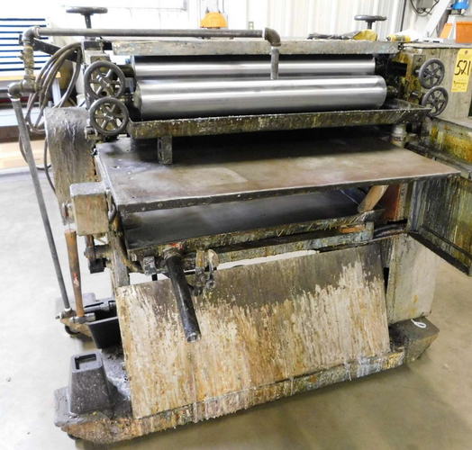 32 Roll Coater, Top Only, 9 Urethane Applicator, 8 Lower, (2) 4-1/2 Doctor