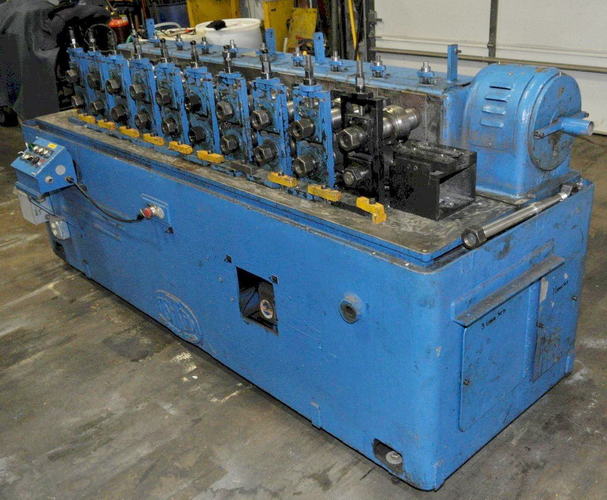 10-Stand TISHKEN Roll Former, 1-1/2 Spdl, 8 RS, 8 Horiz, 1 Vert Adj, 5 HP