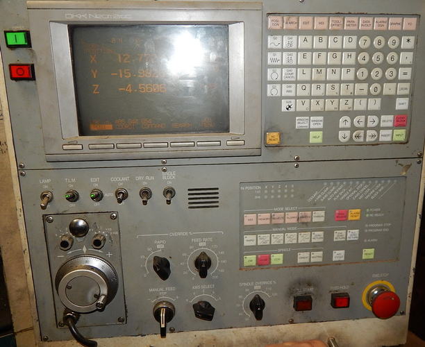 40 X, 22 Y, 20 Z OKK PCV-55 CNC Vertical Machining Center, CT50 Taper