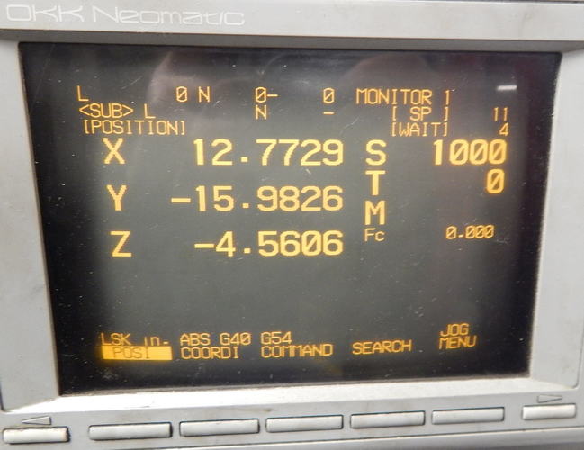 40 X, 22 Y, 20 Z OKK PCV-55 CNC Vertical Machining Center, CT50 Taper