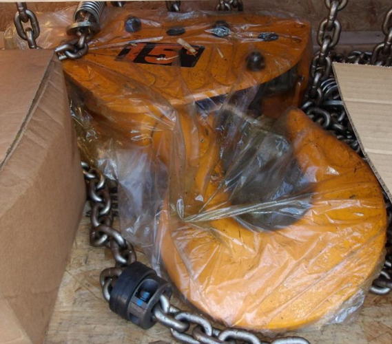 15 Ton HARRINGTON Electric Chain Hoist, 7.5/2.5 FPM, F Duty, 20' Lift, New