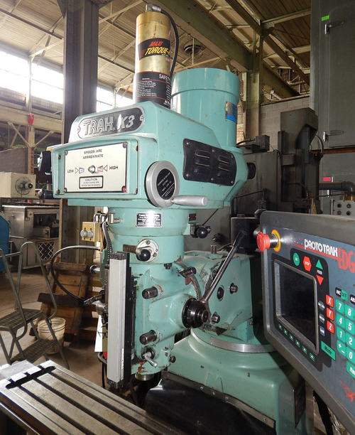 Trak K3-E SOUTHWESTERN INDUSTRIES Vertical Mill, 50 x 10 Bed, 750 Lb Table Cap