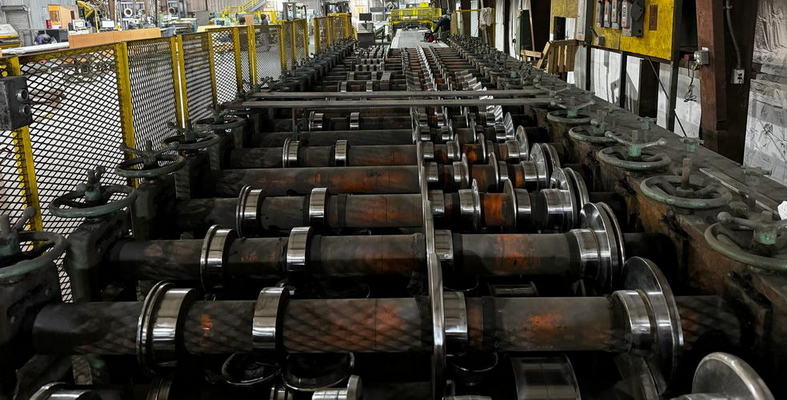 ASC Roll Forming Line, Tooled for Shadow Wall Panel and Accent 11 Soffit Panel