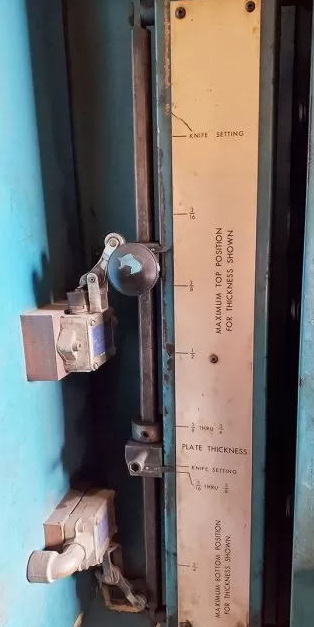 1/2 x 20' CINCINNATI Hyd Shear, 18 Throat, FOPBG, Squaring Arm, Supports