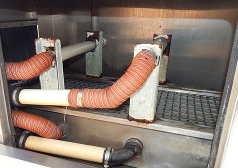 12 W x 8 H CLEAN MACHINE SS Belt Washer, Elect Heated Wash, Rinse & Blow-Off