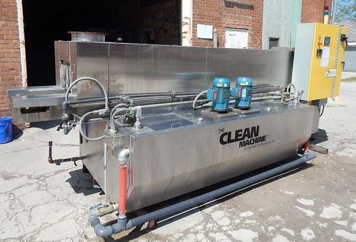 12 W x 8 H CLEAN MACHINE SS Belt Washer, Elect Heated Wash, Rinse & Blow-Off