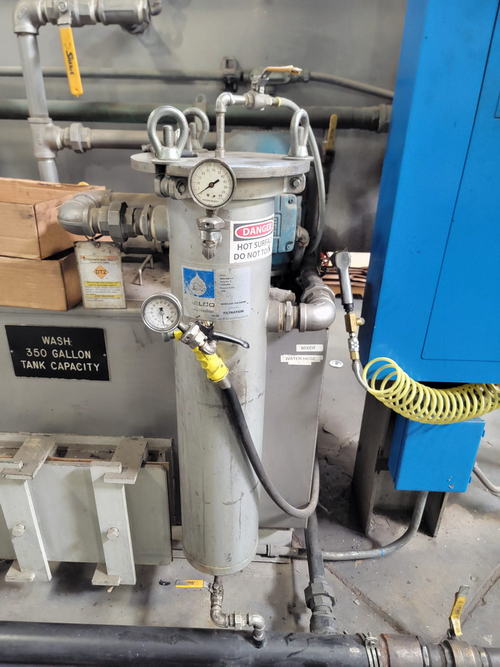 36 W x 2-1/2 H JENFAB Belt Washer, Wash/2x Rinse/Phos/Rinse/Seal/Hot B/O, Gas