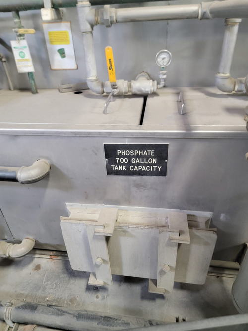 36 W x 2-1/2 H JENFAB Belt Washer, Wash/2x Rinse/Phos/Rinse/Seal/Hot B/O, Gas