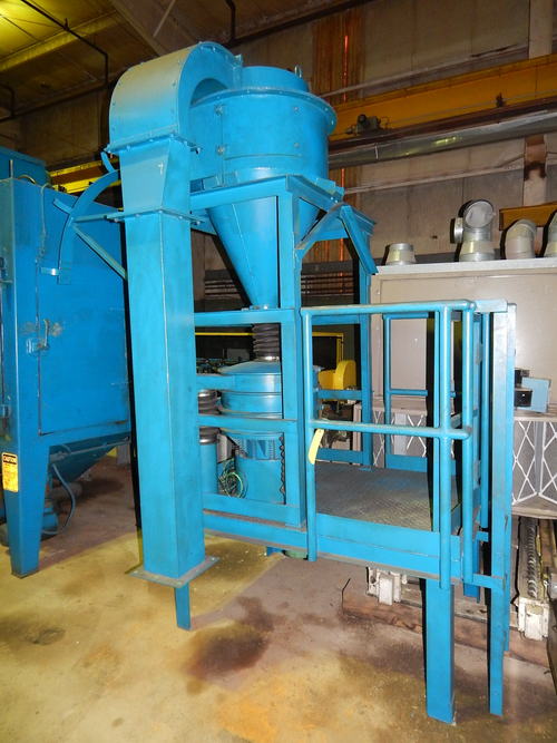 MEDIA RECLAIM SYSTEM, Sand Reclaim Pot, Overhead Cyclone, Vibratory Sifter
