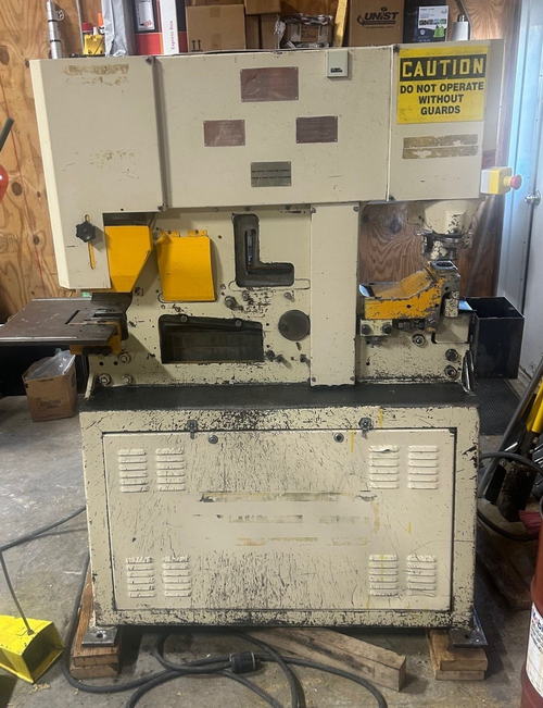 4 x 4 x 1/2 GEKA 55A Hyd Ironworker, 60 Ton Punch, 1-1/2 Rd/Sq, 3/4 Hole
