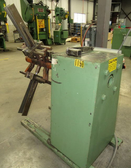 4,000 Lb DURANT Motorized Uncoiler, 16 to 20 ID, 60 OD, 24 Width