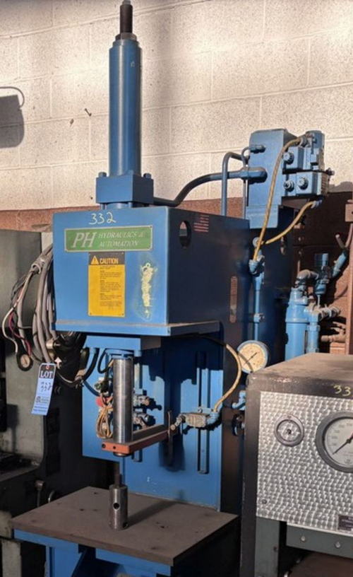 12 Ton PH Model OGM-12 Hydraulic Press, 17-1/2 x 23 Table