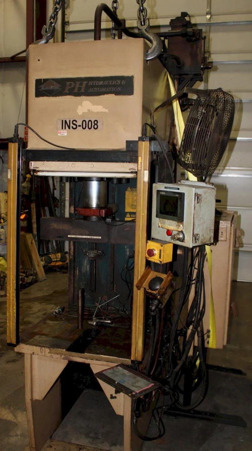 50 Ton PH Hydraulic Press, 24 Str, 30 Dylt, 30 x 27 Bed, 20 HP