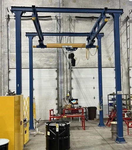 2 Ton GORBEL Free-Standing Crane System, Travels of 62 x 78 , 120 Under Hook